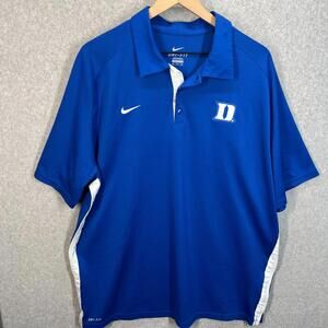 Nike Dri-Fit Men’s 2XL XXL Duke Blue Devils Performance Golf Polo Shirt EUC